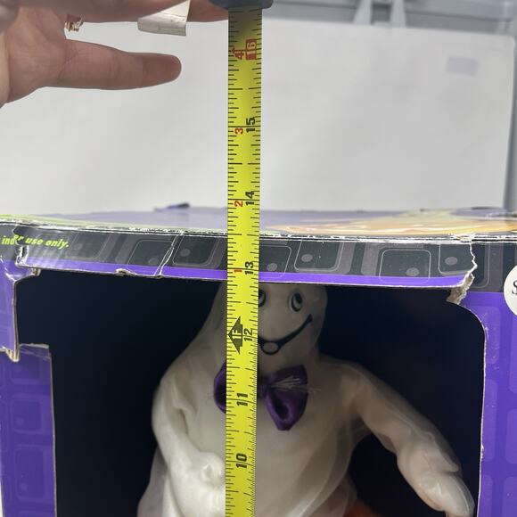 2004 Gemmy Halloween Fiber Optic LED Ghost In Jack O Lantern In Box Pumpkin Derp - Picture 11 of 15